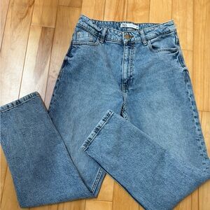 Zara Classic Blue Denim Jeans 90s High Waisted Straight Leg